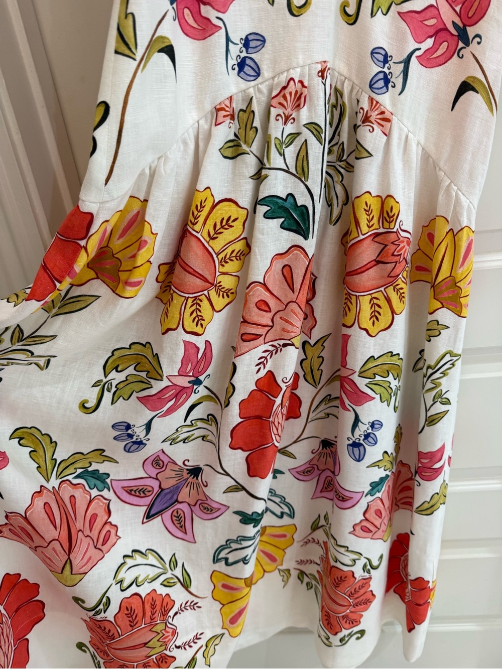 FARM Rio White Midi Dress with Multicolor Floral Print - Picture 4 of 4